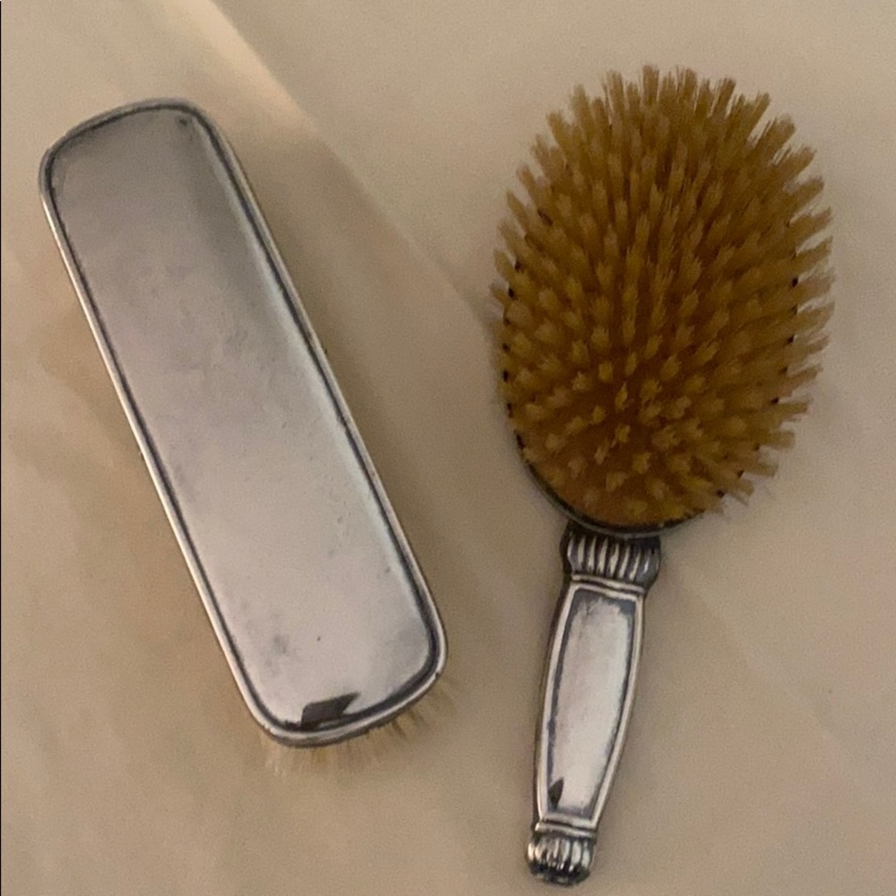 RECTANGULAR Silver Bristle Brush